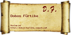 Dobos Fürtike névjegykártya